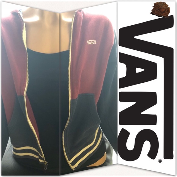 Vans Tops - Vans Red, White, and Blue Juniors’ Hoodie